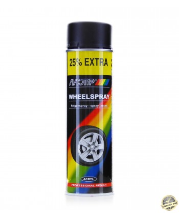 MOTIP - Czarny mat spray do felg i kołpaków 500 ml