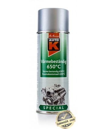 Auto-K Srebrny lakier żaroodporny spray 400 ml (650 st.C)